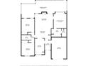 Detailed floor plan showcasing the layout of the home with room dimensions at 2049 Se 37Th Court Cir, Ocala, FL 34471