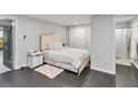 Bedroom with a comfortable bed, closet, and access to an attached bathroom at 2508 Yale Ave, Sanford, FL 32773