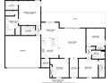 Detailed floor plan showing the layout of the house including the kitchen, bedrooms, and living room at 1040 Timbers Dr, Fort Meade, FL 33841
