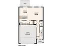 Main level floor plan showcasing kitchen, dining, great room and two-car garage at 1005 Ambleside Dr, Haines City, FL 33844