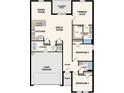 Spacious floor plan featuring an open kitchen, dining room, great room, bedrooms and a two-bay garage at 28 Bay Ter, Ocklawaha, FL 32179