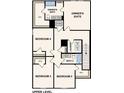 Upper-level floor plan with a primary suite and three additional bedrooms at 2245 Oklahoma Dr, Sumterville, FL 33585