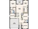 Detailed floor plan showcasing the layout of this well-designed home with a large primary suite and open kitchen at 1318 Howland Blvd, Deltona, FL 32738