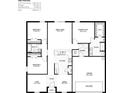 Detailed floor plan showcases three bedrooms, two bathrooms, kitchen, dining room, and garage at 16006 Sw 55Th Avenue Rd, Ocala, FL 34473