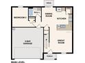 Main level floor plan featuring a spacious kitchen, dining room, and garage at 2572 Nw 23Rd Ave, Ocala, FL 34475
