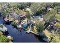 Aerial view showing home's location and waterfront access at 1069 Indigo Rd, Ormond Beach, FL 32174