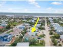 Aerial view showing home's location near the beach at 137 Avalon Dr, Ormond Beach, FL 32176