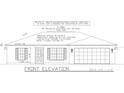 Architectural drawing featuring a charming front elevation with classic details and a scale at 2119 East Pkwy, Deland, FL 32724