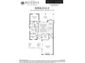 Detailed floor plan showcasing the layout of the Birkdale model with dimensions and room names at 1665 Lake Reserve Dr, Deland, FL 32724