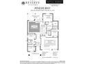 Floor plan showing layout of the four bedroom, three bath Pinehurst Elevation C home with 3-car garage at 1689 Lake Reserve Dr, Deland, FL 32724