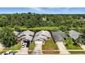 An aerial view of a neighborhood with houses surrounded by lush greenery and water features, offering a serene environment at 920 N Lakewood Ter, Port Orange, FL 32127