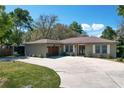 Charming single-story home features a spacious driveway, attached garage, and well-manicured front lawn at 33413 Fairway Rd, Leesburg, FL 34788