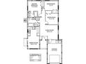 Spacious three-bedroom floor plan with open living area, kitchen, dining room, and attached garage at Tbd E Jackson Ave, Mount Dora, FL 32757