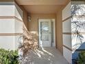 Inviting front entrance with a glass door and sidelights at 3610 Rollingbrook St, Clermont, FL 34711