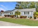 Light gray house with white shutters, palm trees, and well-manicured lawn at 11631 Sw 82Nd Ter, Ocala, FL 34481