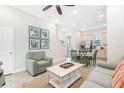 Open living space with a seating area, dining table, and kitchen area visible at 8059 Knee Deep Rd, Kissimmee, FL 34747