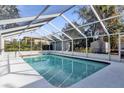 Enjoy the private screened-in pool, perfect for relaxing and entertaining outdoors at 2667 Northland Rd, Mount Dora, FL 32757