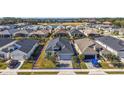 Aerial view of a house with a large backyard and neighborhood at 8493 Hartford Way, Mount Dora, FL 32757