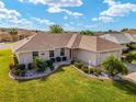 Beautiful single-story home with a well-maintained lawn, mature trees, and a welcoming facade at 17457 Se 121St Cir, Summerfield, FL 34491