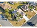 Aerial view showcasing the property's layout, landscaping, surrounding neighborhood, and proximity to community features at 12455 Se 92Nd Ter, Summerfield, FL 34491