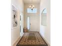 Bright foyer with high ceilings, a decorative rug, and a large window above the front door at 2917 White Cedar Cir, Kissimmee, FL 34741