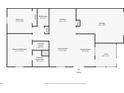 Detailed floor plan showcasing the layout with measurements of each room and closet spaces at 2495 Birch Ave, The Villages, FL 32162