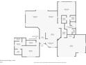 Detailed floor plan showcasing the layout of the home, including the primary suite and living areas at 3261 Wise Way, The Villages, FL 32163