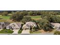 Aerial view of a residential area showcasing homes with lush landscaping and mature trees at 21051 Royal St Georges Ln, Leesburg, FL 34748