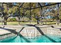 Beautiful backyard pool with spill-over spa and golf course views at 3529 Sterling St, The Villages, FL 32162