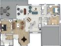 Detailed floor plan showcasing the layout with measurements of each room and common area at 1602 Oak Hollow Rd, Clermont, FL 34711