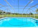 Screened-in pool overlooking lush green lawn, creating a perfect outdoor oasis at 25110 Meriweather Rd, Leesburg, FL 34748
