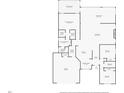 Layout of the home with primary bedroom, kitchen, living room, additional bedrooms and access to a screened in patio at 1380 Mayesville Way, The Villages, FL 32162