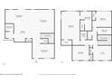 Detailed floor plan showcasing the layout of the home's two floors with labeled rooms and dimensions at 3054 Hill Point St, Minneola, FL 34715