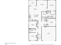 Detailed floorplan showcasing the layout of a home with dimensions for rooms and closets at 2916 Canary Ln, Tavares, FL 32778