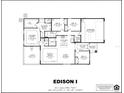 Edison I floor plan featuring 3 bedrooms, 2 bathrooms, kitchen, Gathering room, and lanai at 987 Fiesta Key Cir, Lady Lake, FL 32159