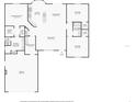 Floorplan showing layout including kitchen, dining room, living room, bathroom, and bedrooms at 2581 Se 75Th Blvd, Bushnell, FL 33513