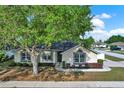 Inviting single-story home featuring well-maintained landscaping and a shade tree at 1313 Lake Idamere Blvd, Tavares, FL 32778
