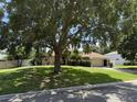 Beautiful home exterior with a lush green lawn and mature trees providing shade at 3030 Brighton Rd, Eustis, FL 32726
