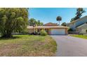 Charming single-story home with a well-maintained lawn, attached garage, and a welcoming entrance at 12110 Palmetto Ct, Dunnellon, FL 34432