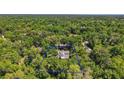 Serene aerial view of the property nestled among lush greenery, providing privacy and tranquility at 4920 Sw 4Th Cir, Ocala, FL 34471