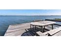 This private dock features a covered gazebo and seating area, perfect for outdoor lakefront dining at 16047 E Shirley Shores Rd, Tavares, FL 32778