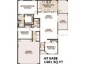 Detailed floor plan showcasing the layout of this home with three bedrooms, two baths, and a lanai at 2104 Iveywood St, The Villages, FL 32163