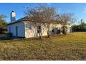 Exterior of home shows chimney and trees providing shade at 6619 Ona Ct, Clermont, FL 34714