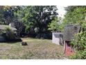 Expansive backyard featuring mature trees, a play set and utility shed, perfect for Gathering activities and enjoying the outdoors at 1431 Ne 53Rd St, Ocala, FL 34479