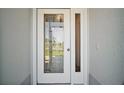 A decorative front door with an intricate glass design adds elegance to the entryway at 1902 Del Norte Dr, Lady Lake, FL 32159