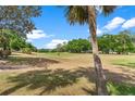 Scenic view of a pristine golf course with lush greenery and clear blue skies at 39206 Treeline Dr, Lady Lake, FL 32159