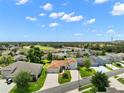 Aerial view showcasing the home's location within a well-planned community with mature trees at 4320 Heritage Trl, Leesburg, FL 34748