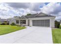Attractive single-story residence boasting a screened garage, well-maintained lawn, and a welcoming facade at 17036 Se 79Th Clearview Ave, The Villages, FL 32162