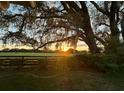 Stunning sunset view from the backyard, overlooking lush greenery and a tranquil setting at 8097 Se 174Th Belhaven Loop, The Villages, FL 32162