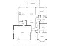 Floor plan showing the layout of a single-Gathering home including the living room, primary bedroom, and kitchen at 2237 Avon Loop, The Villages, FL 32162